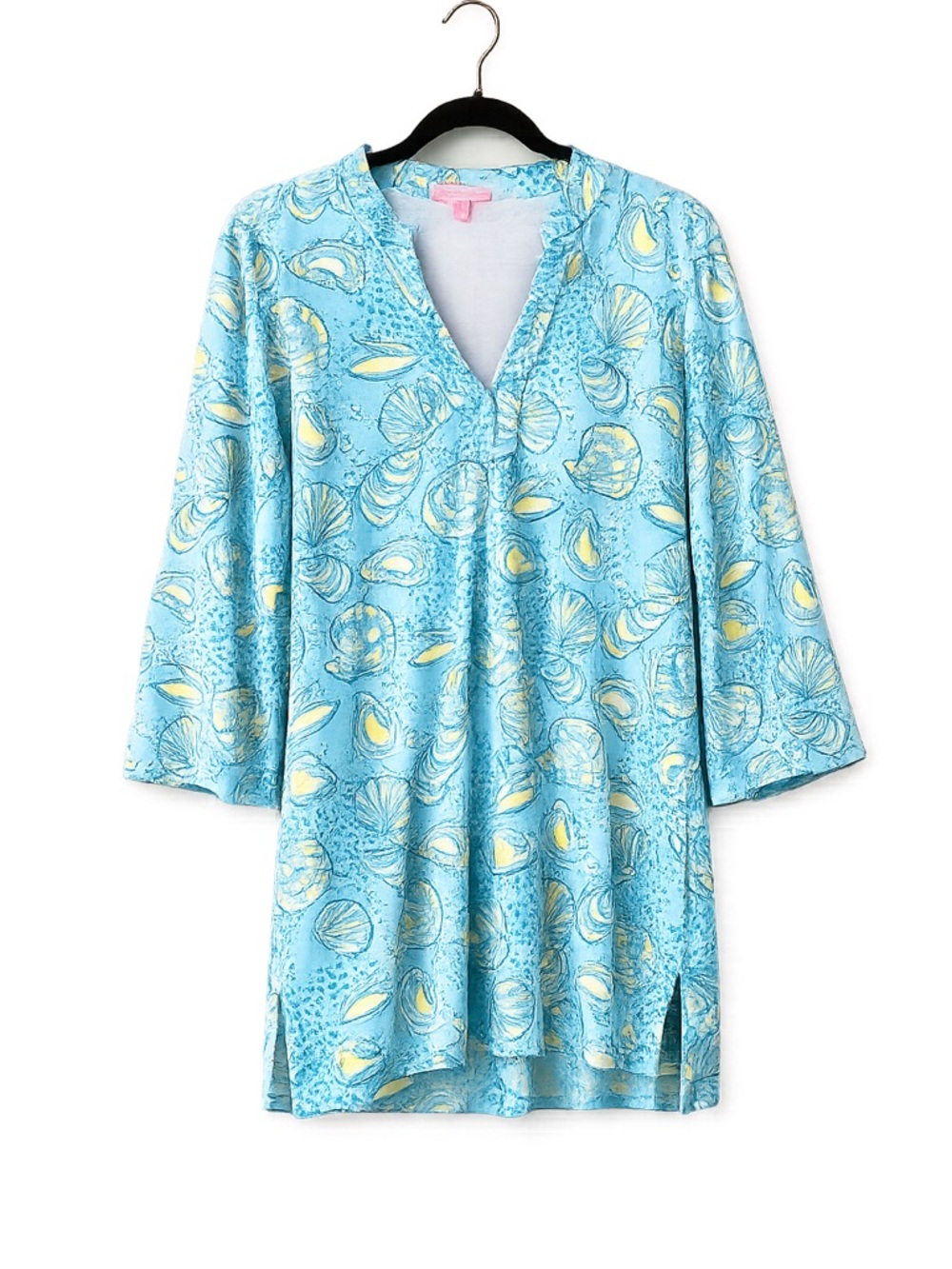 Lilly Pulitzer Joy Knit Tunic Top Blue Oyster Mussel Print Resort Coastal
LARGE